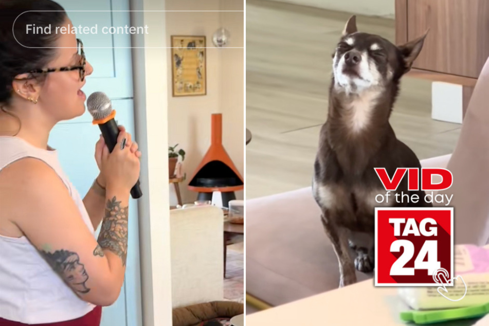 Viral Video of the Day for April 29, 2025: Dog has the perfect reaction to woman's karaoke sesh
