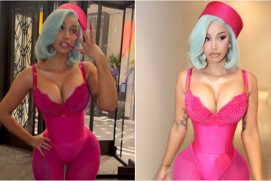 Cardi B's body looked so tea in her all-pink 'fit for her performance at Pacha New York.