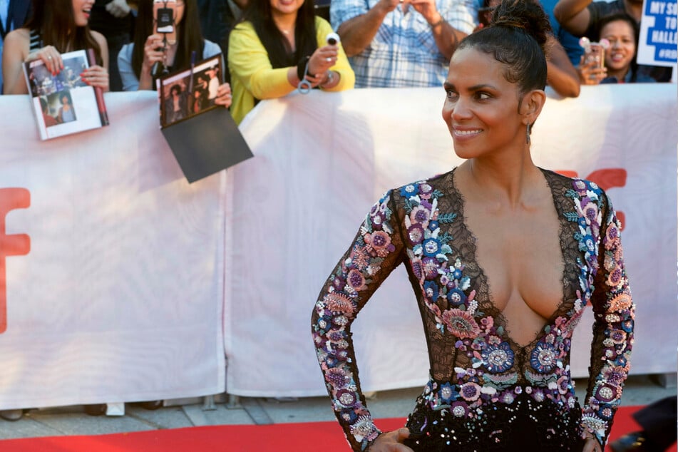 Halle Berry poses on a red carpet. The Oscar winning actor reportedly has been violent in the past, according to her ex-husband.