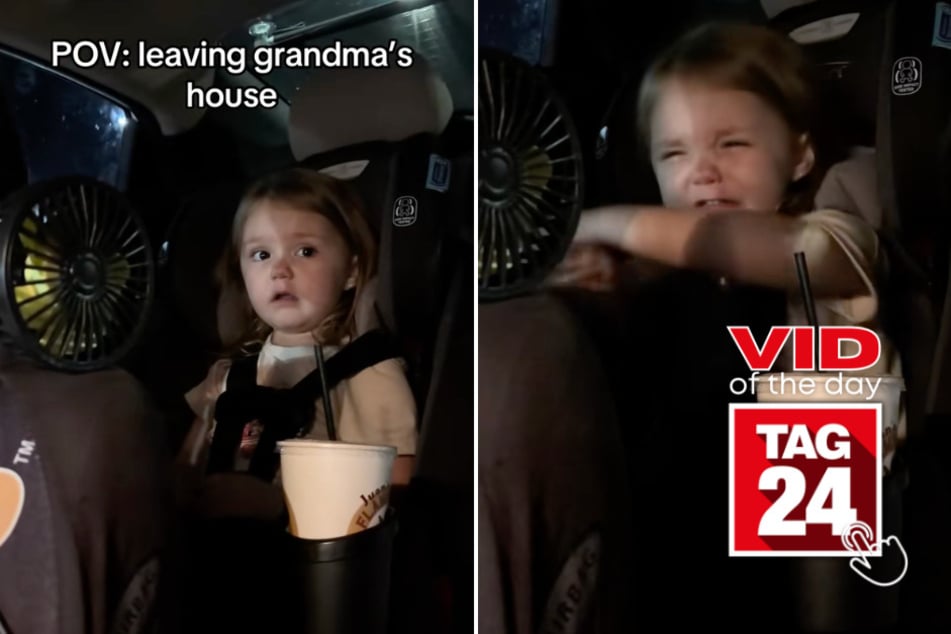 Viral Video of the Day for March 24, 2026: Toddler breaks down in tears after leaving grandma's house