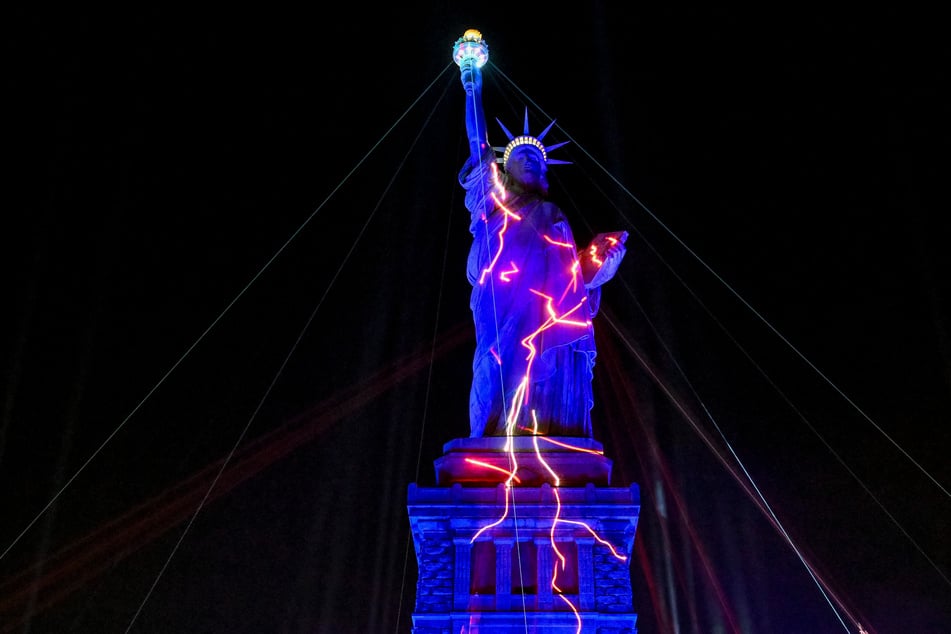 New York's Statue of Liberty is getting a techno makeover to honor America's 250th birthday this weekend.