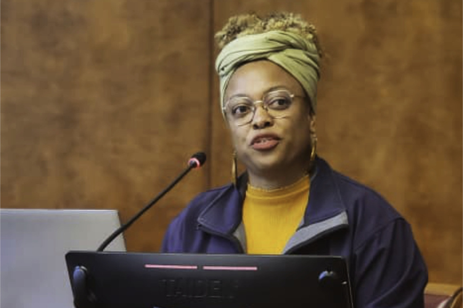 Dr. Geydis Fundora speaks during a side event on Cuba's revolutionary legacy at the United Nations in Geneva, Switzerland, on April 17, 2026.