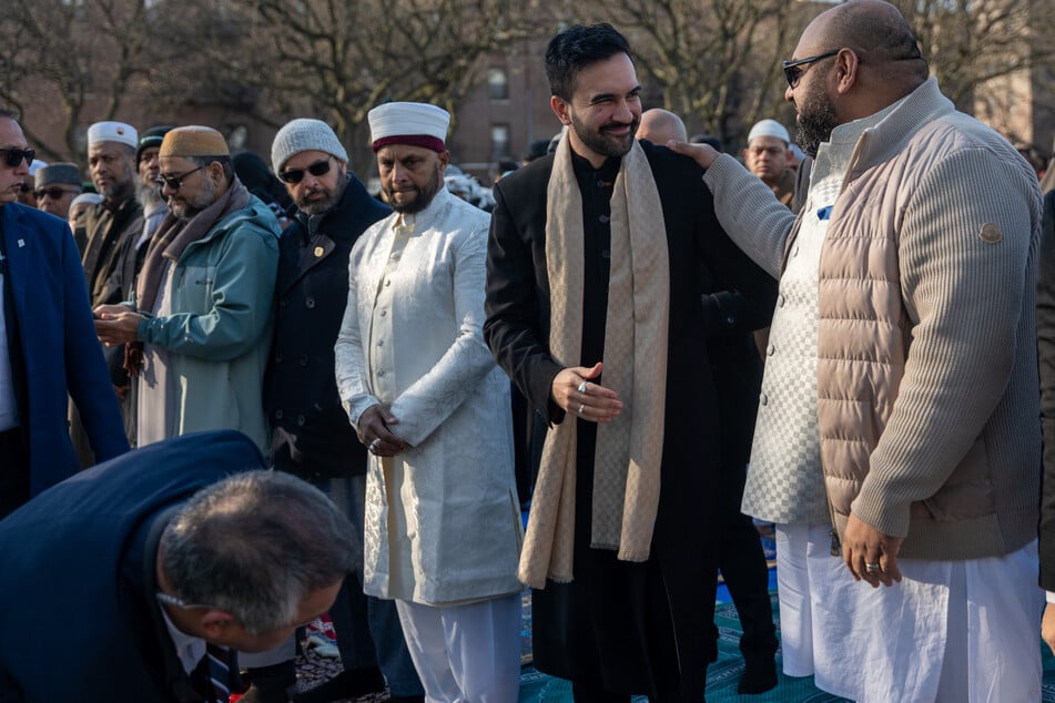 New York Mayor Zohran Mamdani attends Eid al-Fitr prayers at Brooklyn's Prospect Park on March 20.