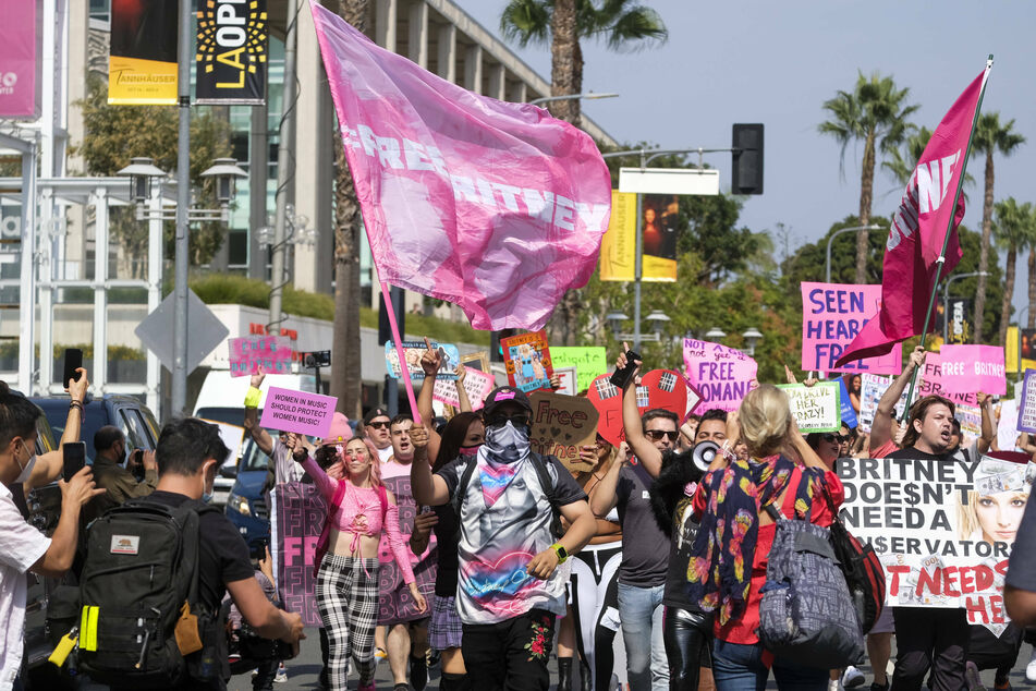 Supporters of Britney Spears rallied outside the Stanley Mosk Courthouse on Wednesday in Los Angeles ahead of the new decision to remove Jamie Spears as her conservator.