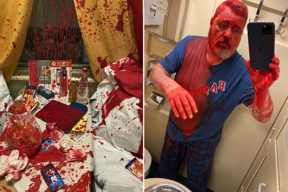 Russian Nobel Peace Prize winner Dmitry Muratov was attacked on a train.