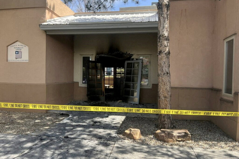 The New Mexico Republican Party headquarters in Albuquerque were damaged by a fire, which the GOP has called a "deliberate act of arson."