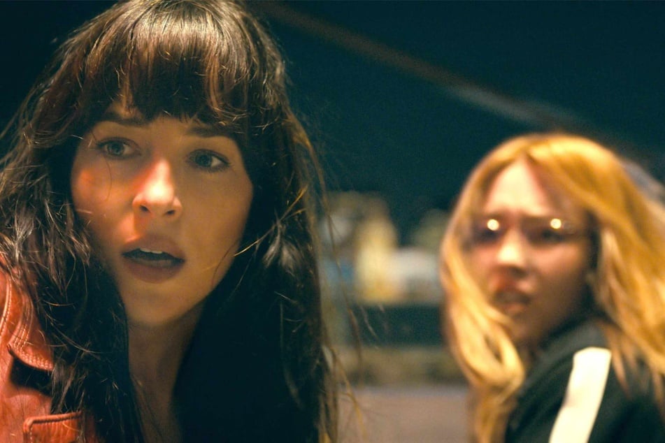 Superhero pic Madame Web, starring Dakota Johnson (l.) and Sydney Sweeney, had a disappointing opening weekend at the box office.