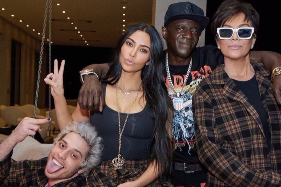 On Tuesday, Kim Kardashian (l) threw Pete Davidson (l) a birthday part at Kris Jenner's (r) Palm Springs home.