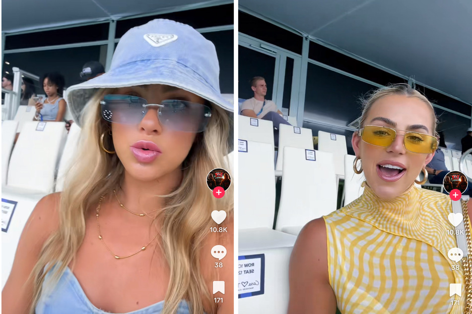 Haley (r.) and Hanna Cavinder stunned at this year's F1 Miami Grand Prix Season.