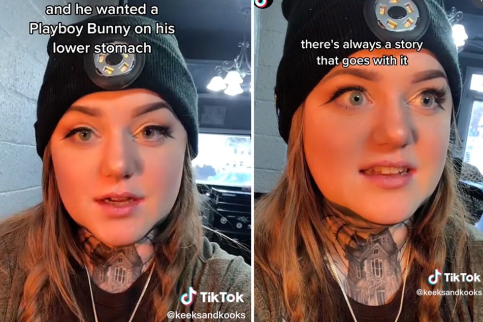 A tattoo artist on TikTok dishes on awkward Playboy Bunny ink session