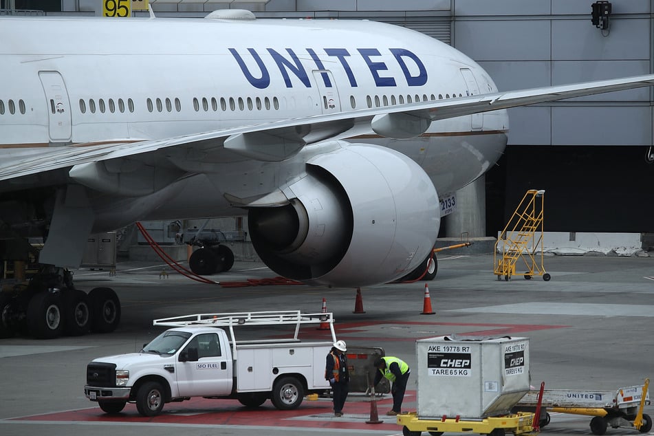 A snake was found on a United Airlines flight, causing quite a stir with passengers, as it was landing at Newark Airport on Monday (file photo).