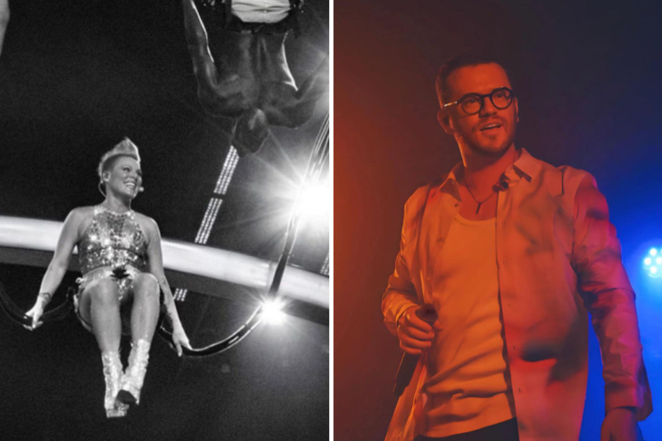 P!nk (l) is set to release a tour deluxe edition of her hit album TRUSTFALL, while Sam Fischer (r) is gearing up to release a brand-new album!