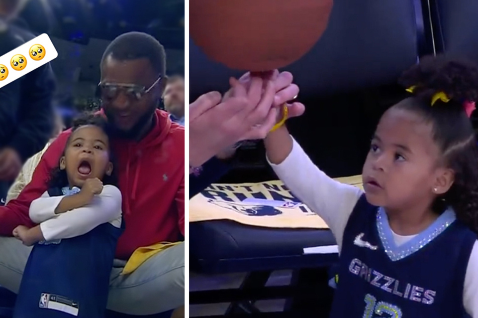 Spinning out! Ja Morant's daughter balls out at Grizzlies game