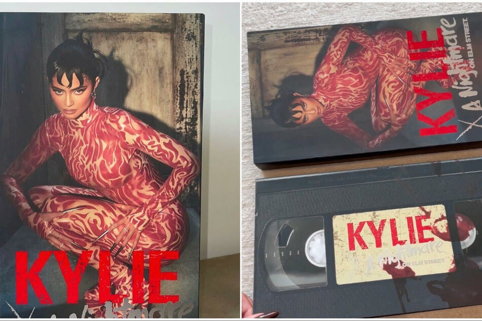 Kylie Jenner showed off her new Halloween-themed cosmetic line on her Instagram story.