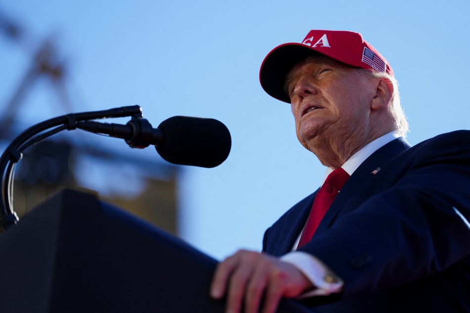 President Donald Trump speaks during an event at Sparrows Point Shipyard, in Baltimore County on Tuesday. A new power line, which links Moldova to Romania, has been named after the US leader.