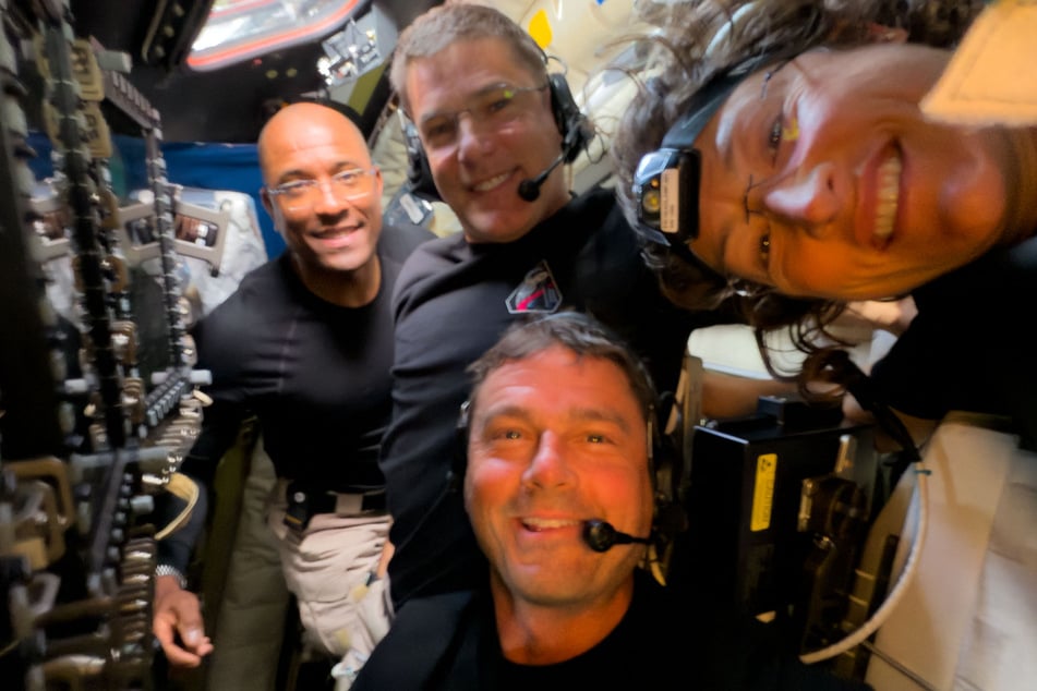 The Artemis II astronauts on their way back to Earth got to chat with their colleagues floating on the International Space Station on Tuesday.