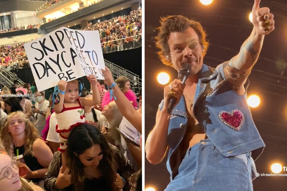 Harry Styles speaks with a young fan during his latest Love on Tour show in Austin, Texas.