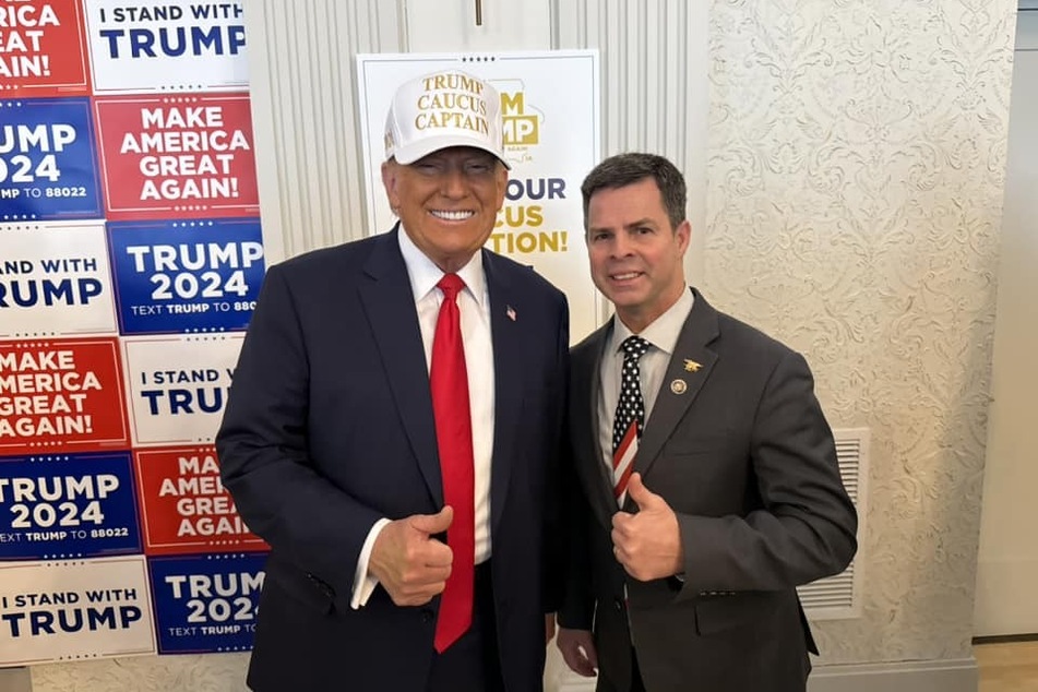 Republican Congressional candidate John McGuire (r.) received the endorsement of ex-president Donald Trump.