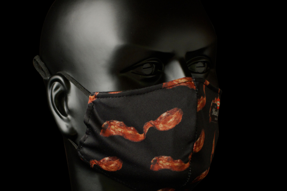 Enjoy the smell of bacon and save lives! This mask will make your belly rumble
