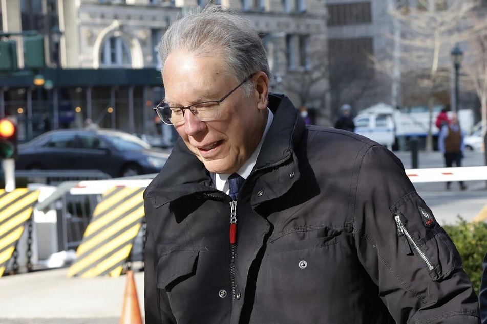 Former CEO of the National Rifle Association Wayne LaPierre arrives at New York State Supreme Court on February 22, 2024.