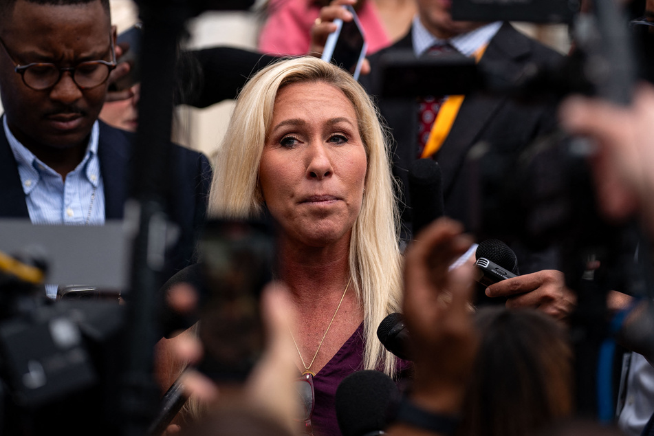 Marjorie Taylor Greene (pictured) has led the charge to oust House Speaker Mike Johnson but has, so far, refused to commit to pushing her motion to a vote.