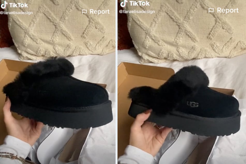 The ever so on-trend platform UGG slipper is made to wear outside the house, making it the perfect crossover shoe.