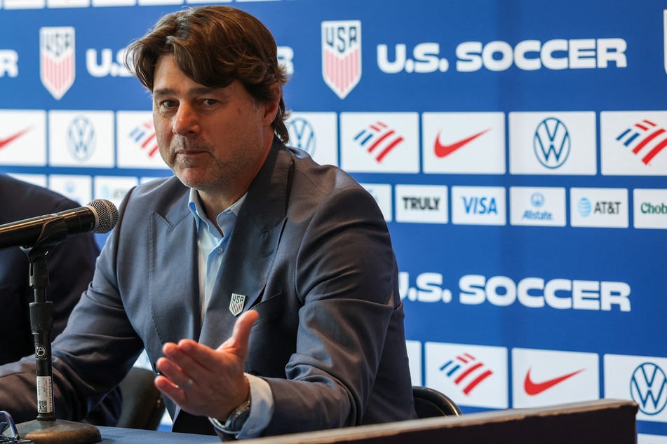 The US Men's National Team's head coach Mauricio Pochettino speaks during the announcement of the USMNT 2026 World Cup roster in New York on May 26, 2026.