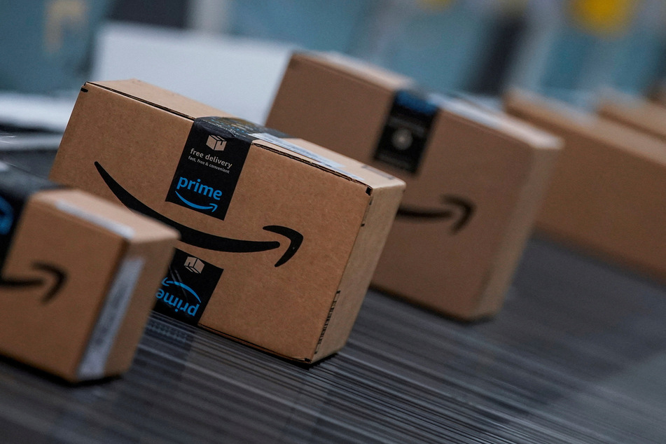 Amazon boxes are ready to be delivered during Cyber Monday at the fulfillment center in Robbinsville Township, New Jersey.