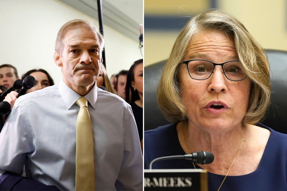 Representative Mariannette Miller-Meeks said she received death threats and phone calls in response to voting against Jim Jordan (l.) for House Speaker.