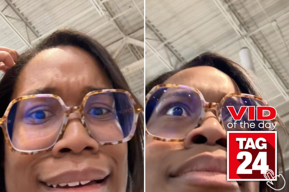 Today's Viral Video of the Day features a woman who showcased her reaction to a random clothing store in the mall that was blasting music.