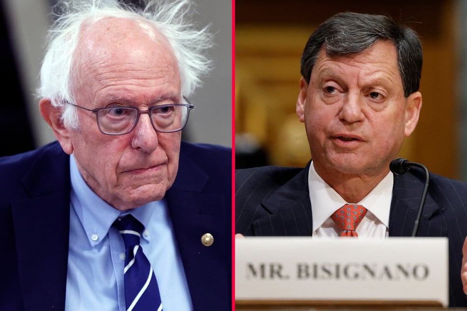 Senator Bernie Sanders (l.) grilled SSA chief nominee Frank Bisignano until he cracked and admitted that DOGE staff cuts are a bad idea.
