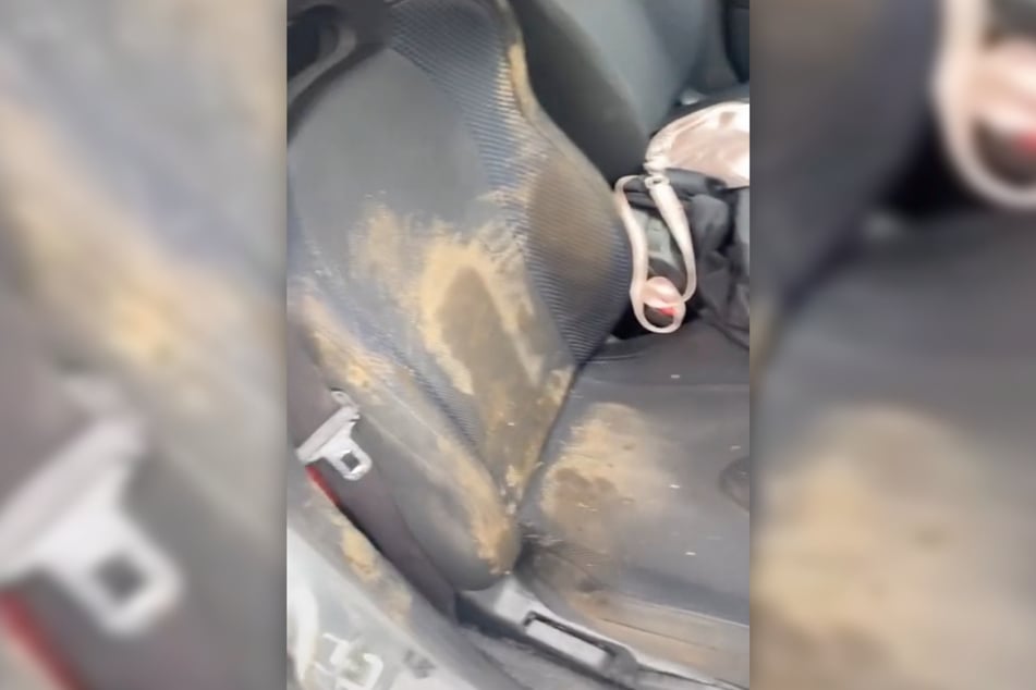 Bethany Coker couldn't figure out why her car seats so muddy.