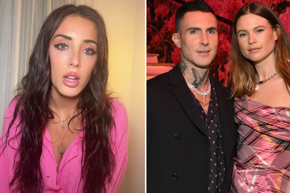 Influencer Sumner Stroh (l.) allegedly had an affair with Adam Levine, believing the 43-year-old to be estranged from his newly pregnant wife Behati Prinsloo (r.).