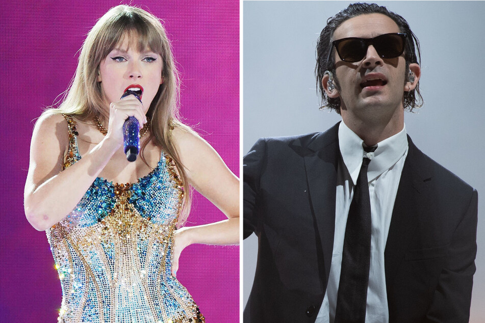 Taylor Swift and Matty Healy (r) were spotted on an intimate New York City date night on Thursday amid romance rumors.
