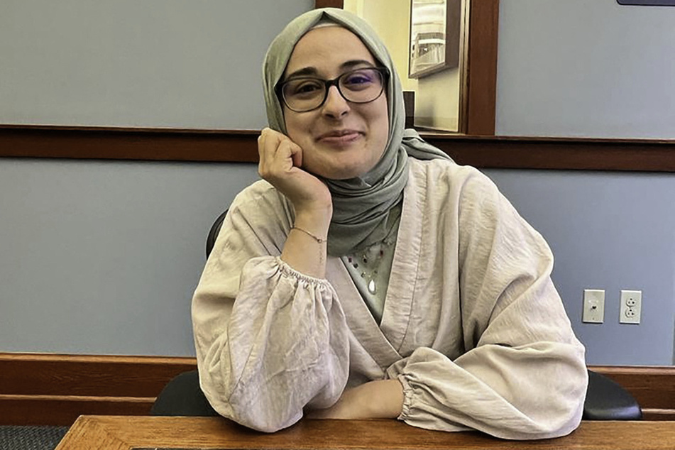 Rümeysa Öztürk, a Turkish doctoral student at Tufts University in Somerville, Massachusetts, poses in an undated photograph provided by her family.