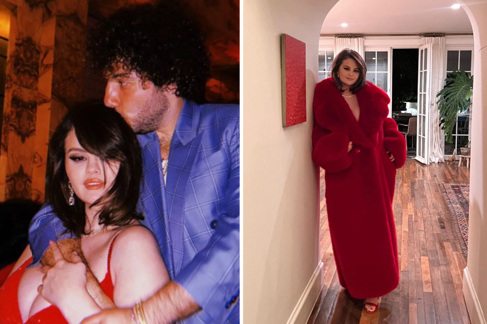 Selena Gomez rocks red-hot look for Benny Blanco's birthday bash