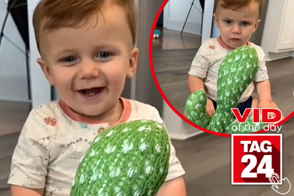 Today's Viral Video of the Day captures a toddler learning about the joy of electronics for the first time in a hilarious TikTok clip.