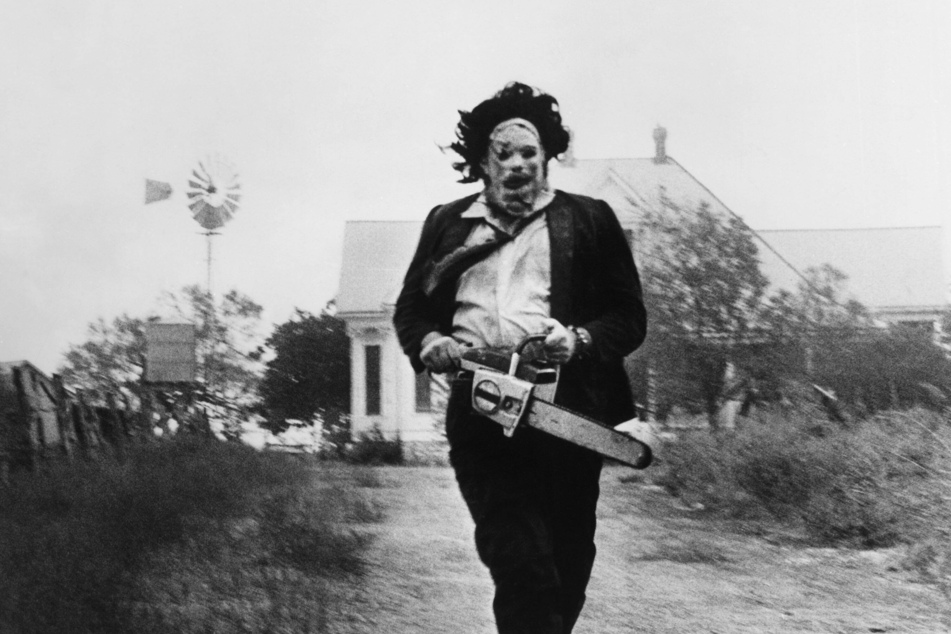 Gunnar Hansen stars as a masked killer in 1974's The Texas Chainsaw Massacre.