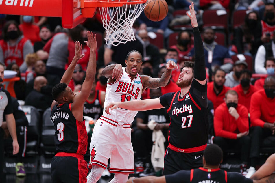 Chicago Bulls forward DeMar DeRozan scored 23 points in the win over the Portland Trail Blazers.
