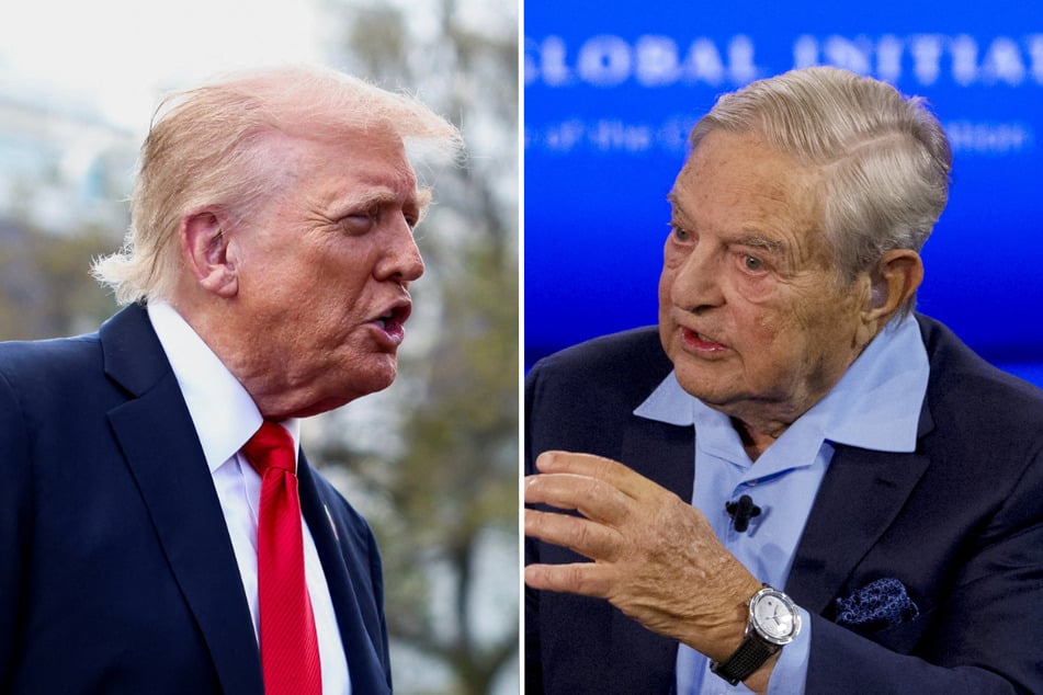 President Donald Trump again threatened to have philanthropist George Soros prosecuted under the RICO Act.