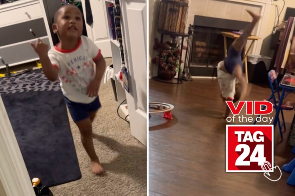 Viral Video of the Day for June 22, 2026: Toddler literally flips his way out of argument with mom