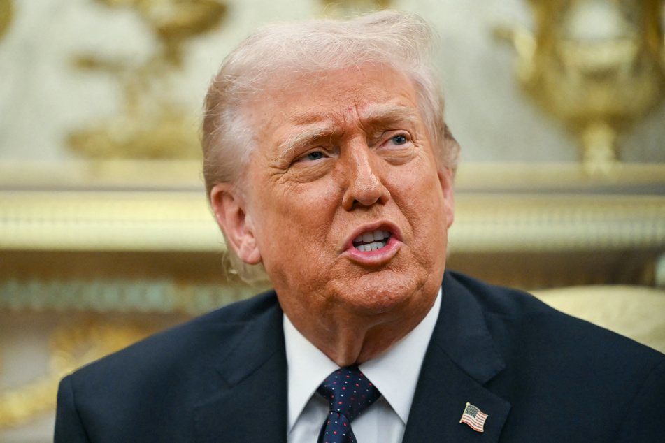 US President Donald Trump (pictured) on Sunday reiterated his demand to have a say in picking Iran's next supreme leader after Ali Khamenei died in the opening salvos of the US-Israeli attack that began nine days ago.