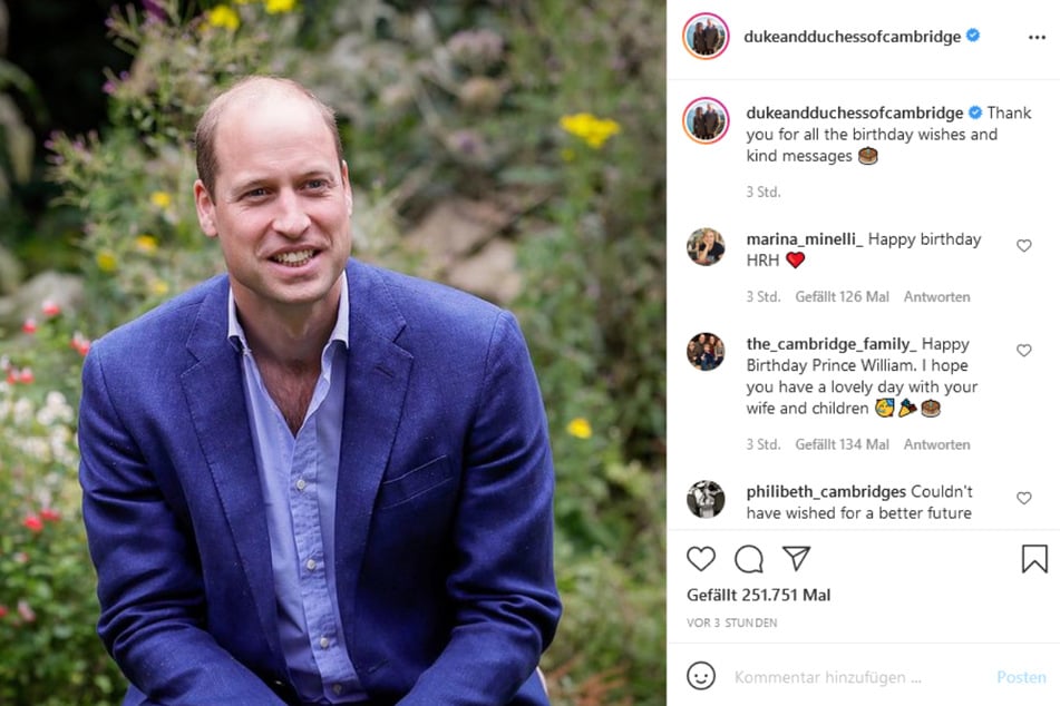 For his birthday, Prince William, 39, got a lot of well wishes on Instagram.