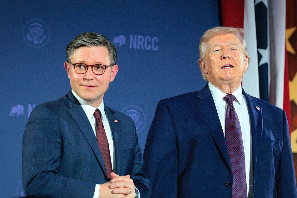 Mike Johnson gives Trump new "America First" award amid MAGA split over Iran war