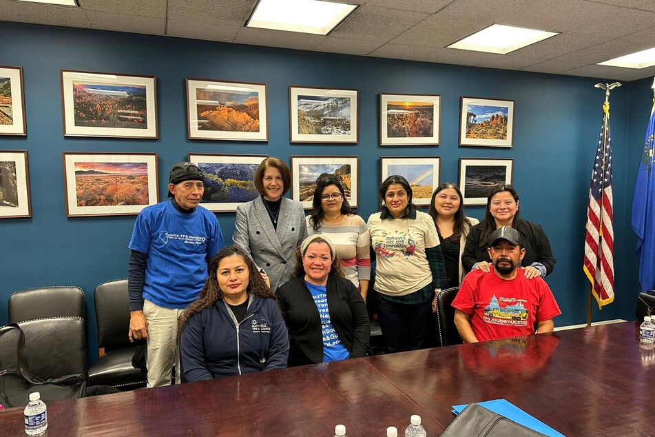 The National TPS Alliance lobbying delegation meets with Nevada Sen. Catherine Cortez Masto.