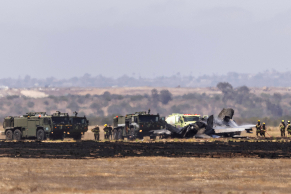 Military officials confirmed that the pilot ejected before impact in Friday's crash.