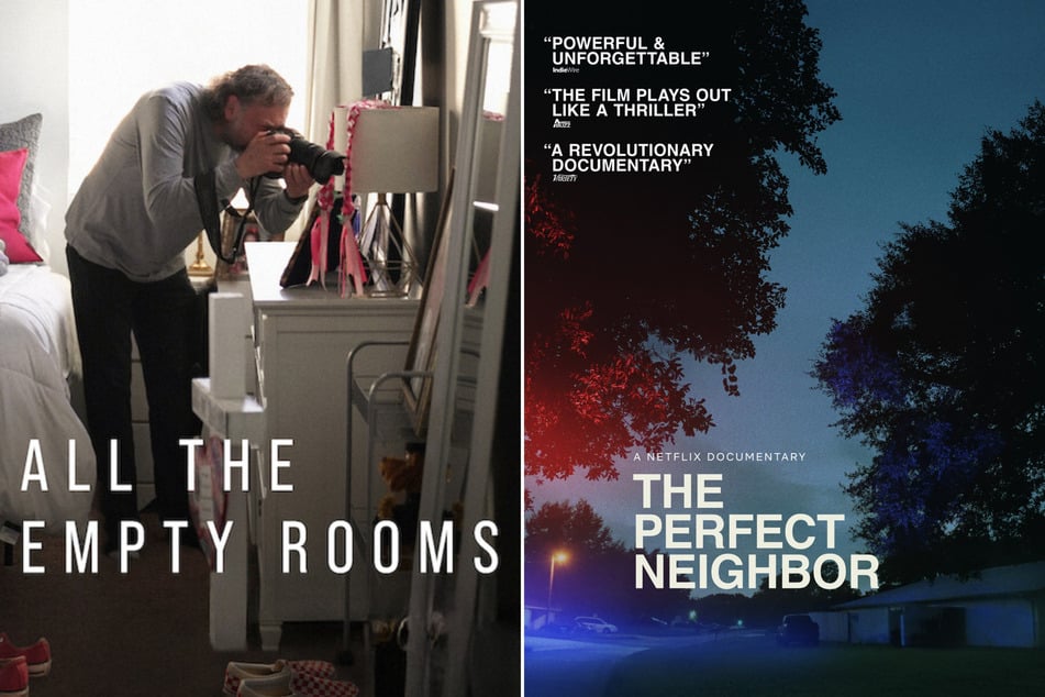 All the Empty Rooms (l.) and The Perfect Neighbor are both currently streaming on Netflix.