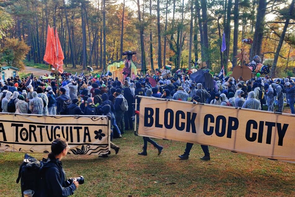 Stop Cop City march halted by violent riot police crackdown