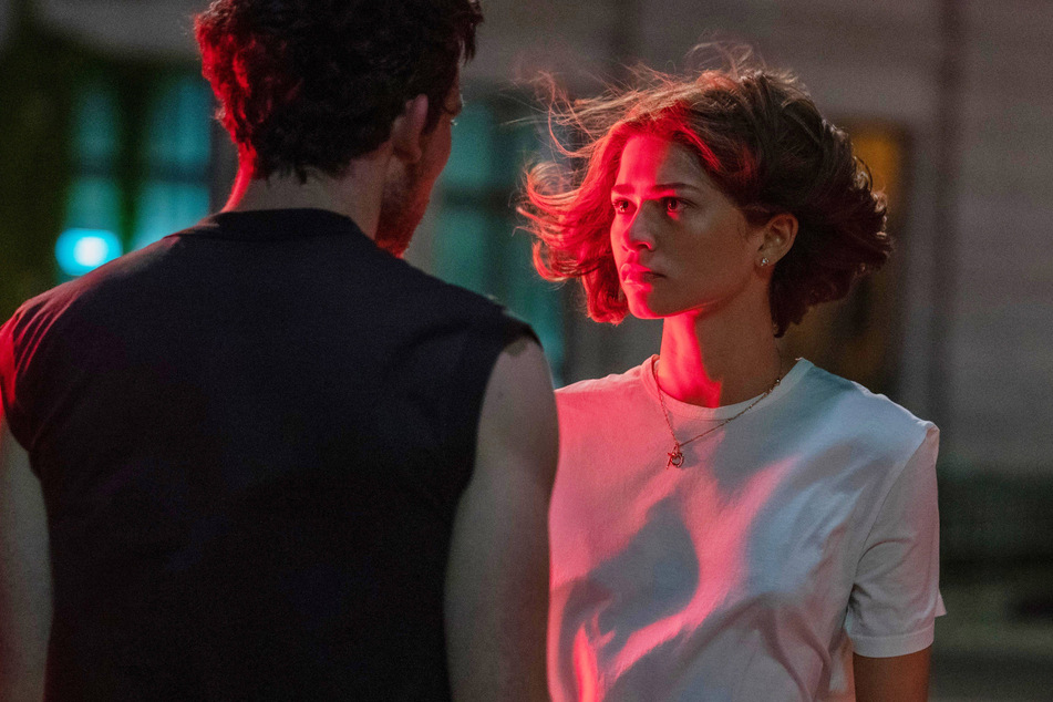 Zendaya (r.) stars as Tashi in the highly anticipated movie Challengers, hitting theaters next month.