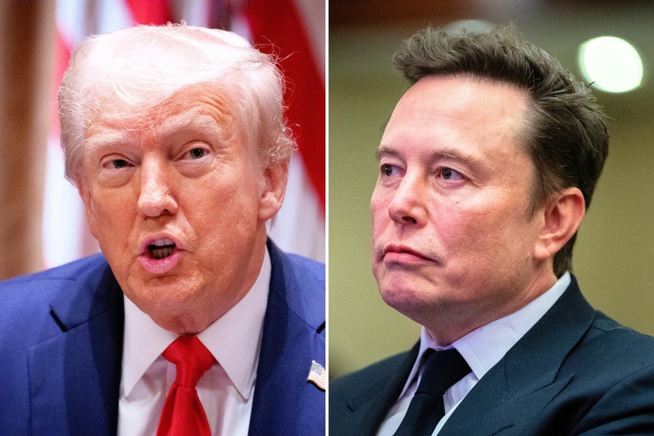 Elon Musk (r.) recently again criticized President Donald Trump's "One, Big, Beautiful Bill" only days after officially leaving the administration.